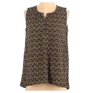 Ann taylor olive flower XS sleeveless